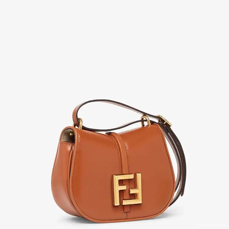 Affordable C'mon Brown Calf Mini Fendi In Bag Leather 0608